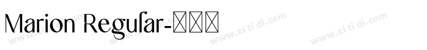 Marion Regular字体转换